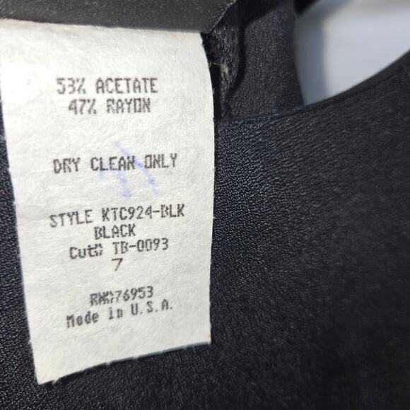 90's/Y2K Knapp Studio Vintage Black Maxi Dress. Size 7 - Picture 5 of 5